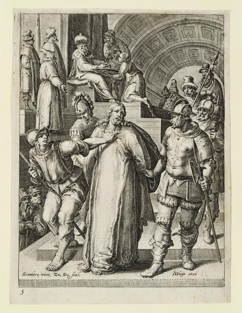 Christus vor Pilatus, Blatt 6 aus der Folge "Die Passion Christi"