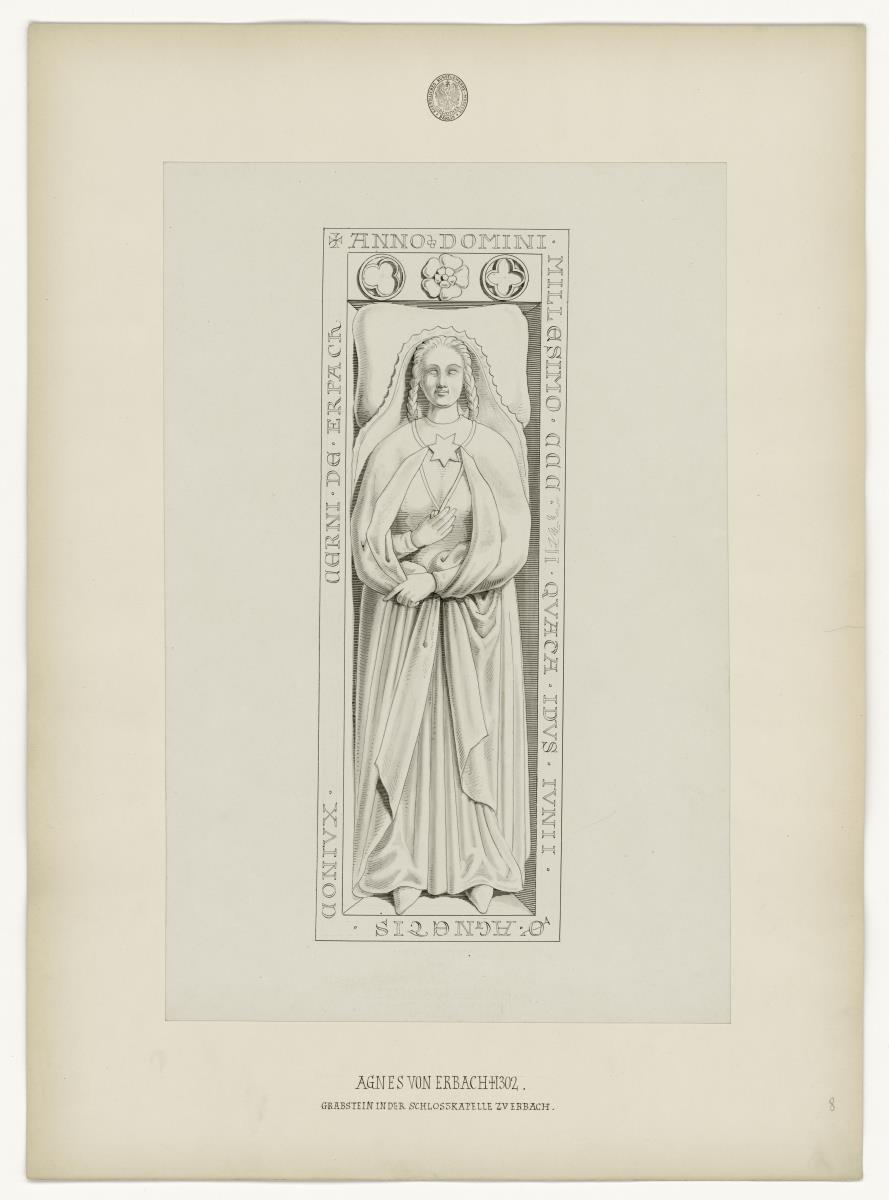 Agnes von Erbach, gest. 1302, Schlosskapelle Erbach