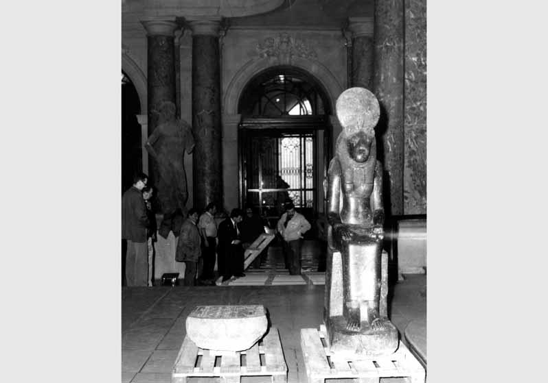 Abbau der ständigen Ausstellung des Ägyptischen Museums und der Papyrussammlung im Bode-Museum