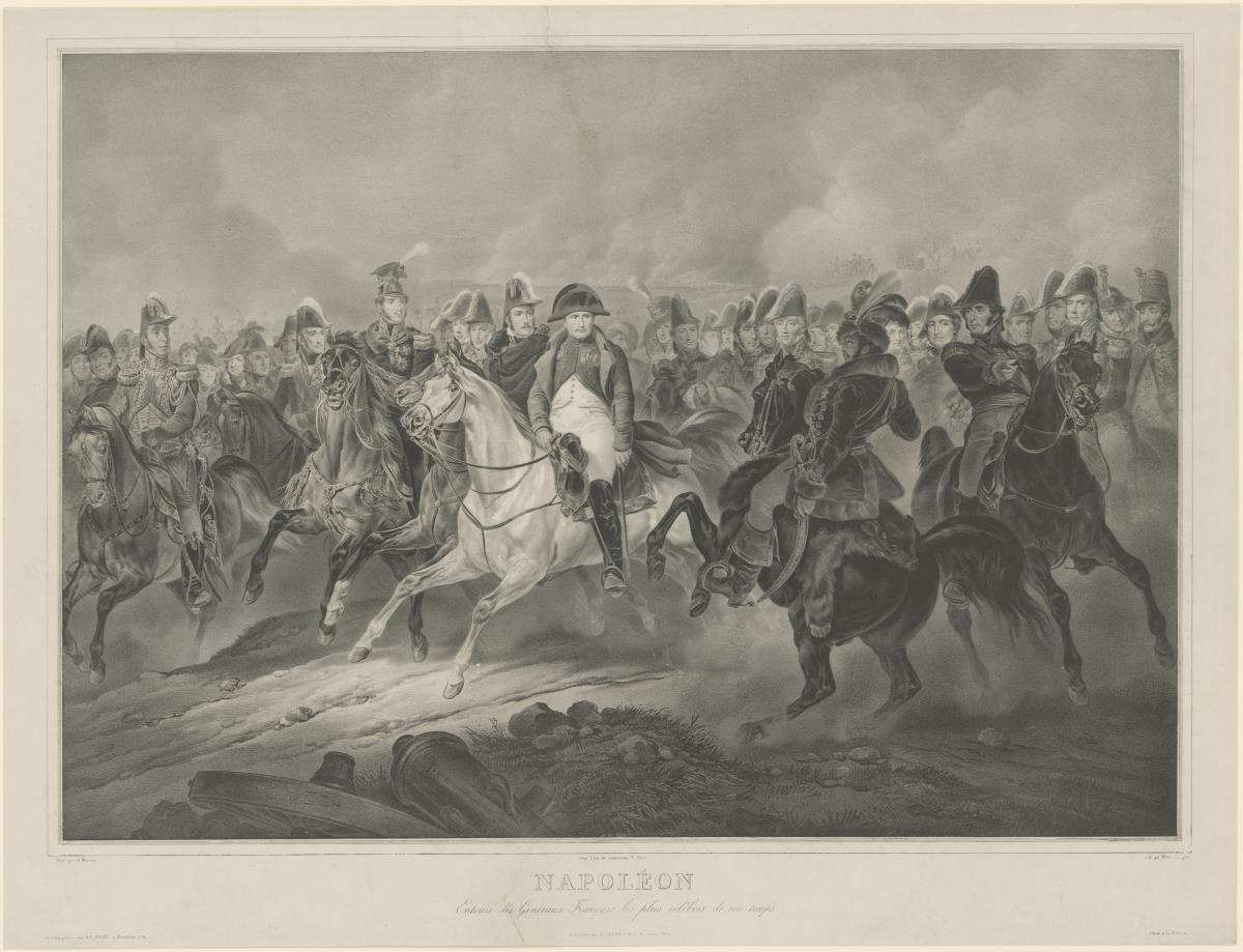 Napoléon, Entourné des Généraux Français les plus célèbres de son temps