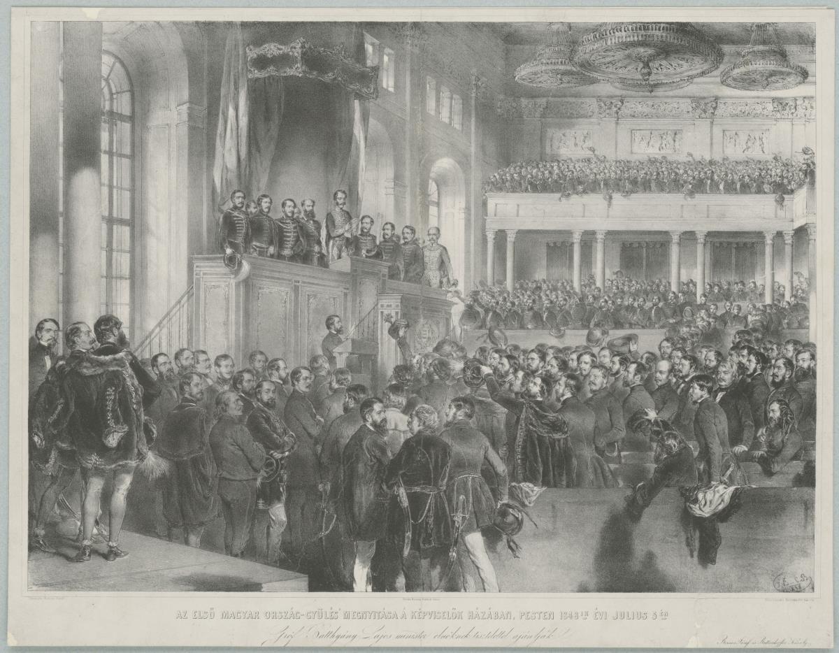 Sitzung des ungarischen Parlaments, 5. Juli 1848