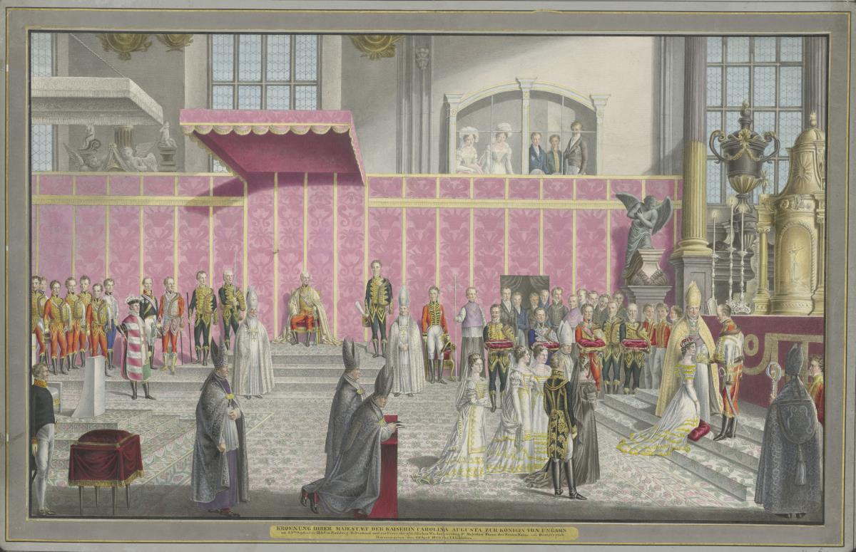 Krönung ihrer Majestät der Kaiserin Carolina Augusta zur Königin von Ungarn am 25. Sept. 1825 in Pressburg
