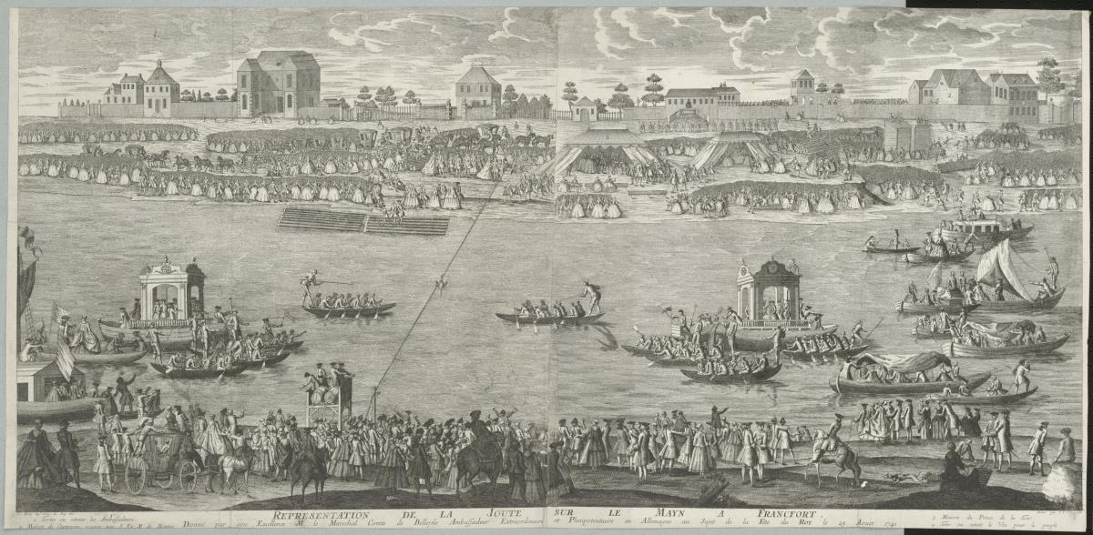 Representation de la Joute sur le Mayn à Francfort, le 25 aoust 1741