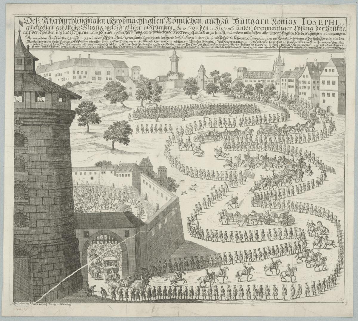 Einzug Kaiser Joseph I. in Nürnberg, 11. September 1704