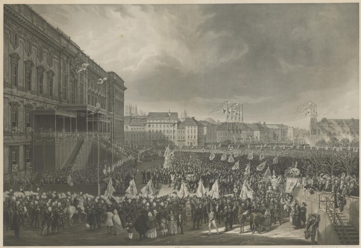 Huldigung Friedrich Wilhelm IV. in Berlin