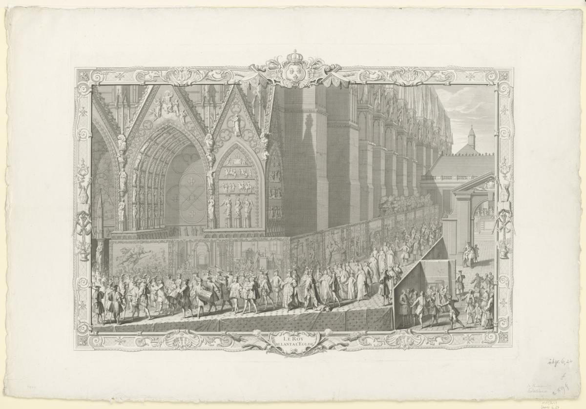Le Sacre de Louis XV: Le Roy allant a l’Église