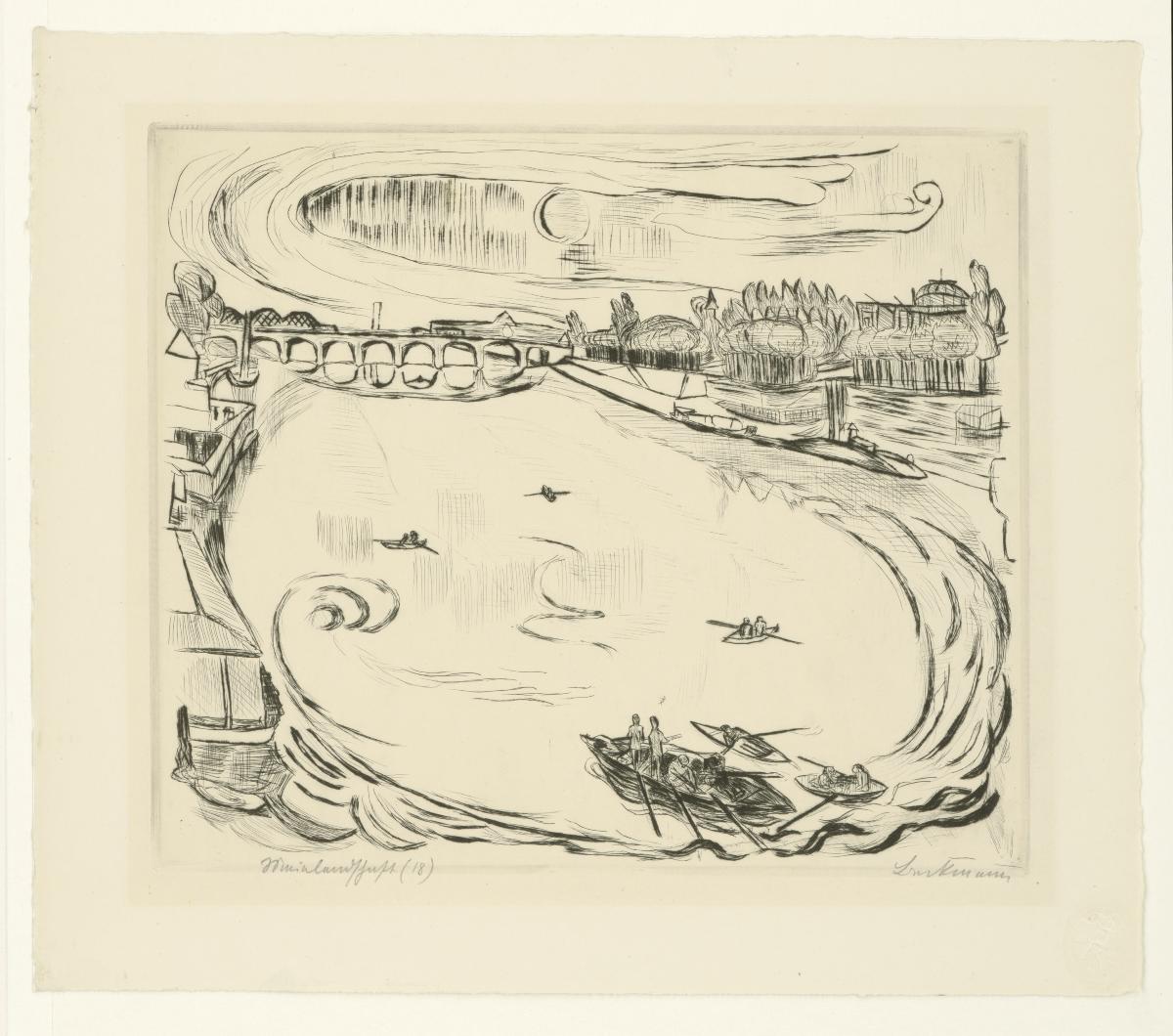 Mainlandschaft (Blatt 6 aus "Gesichter")