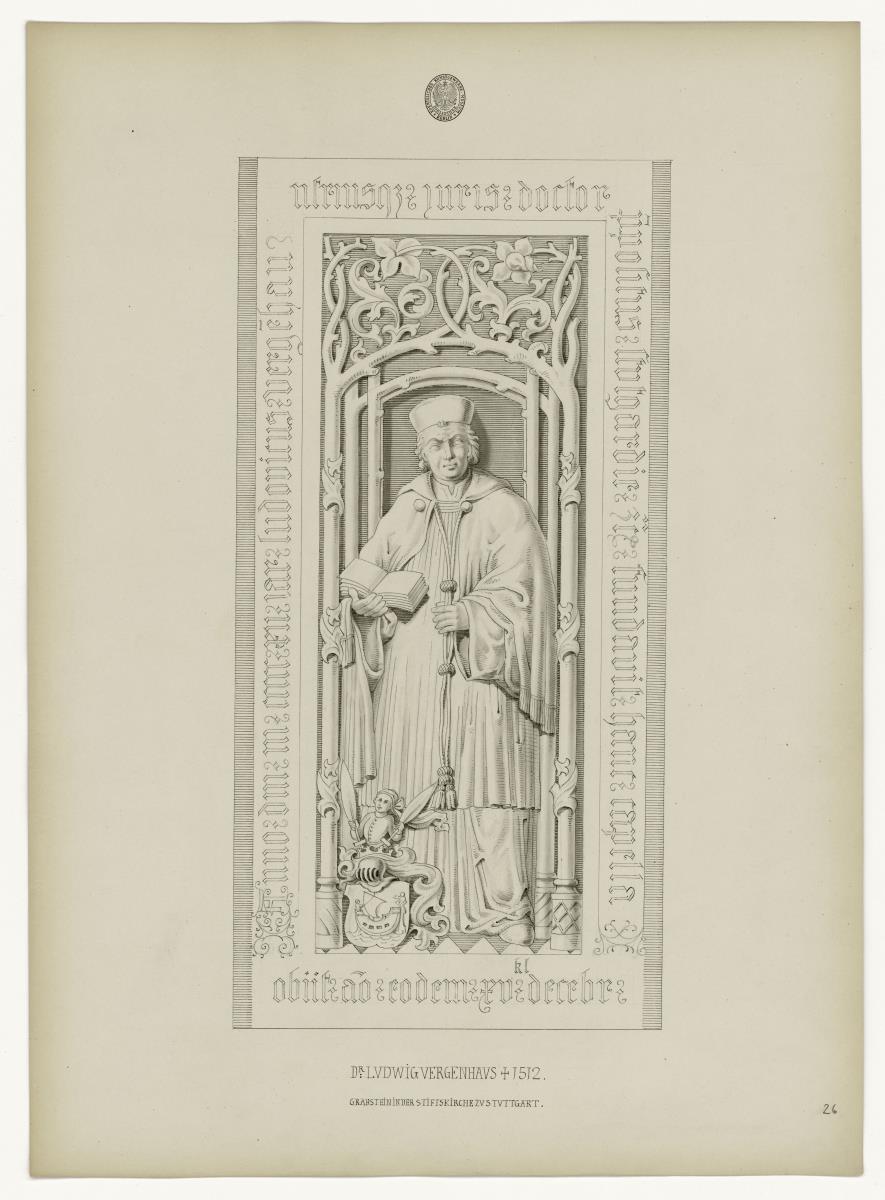 Dr. Ludwig Vergenhaus, gest. 1512, Stiftskirche Stuttgart