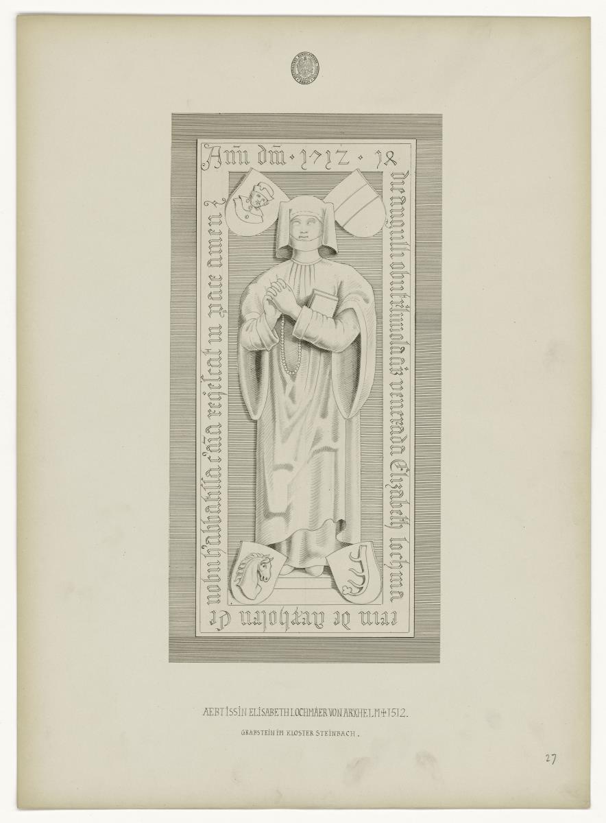 Äbtissin Elisabeth Lochmär von Arxhelm, gest. 1512, Kloster Steinbach