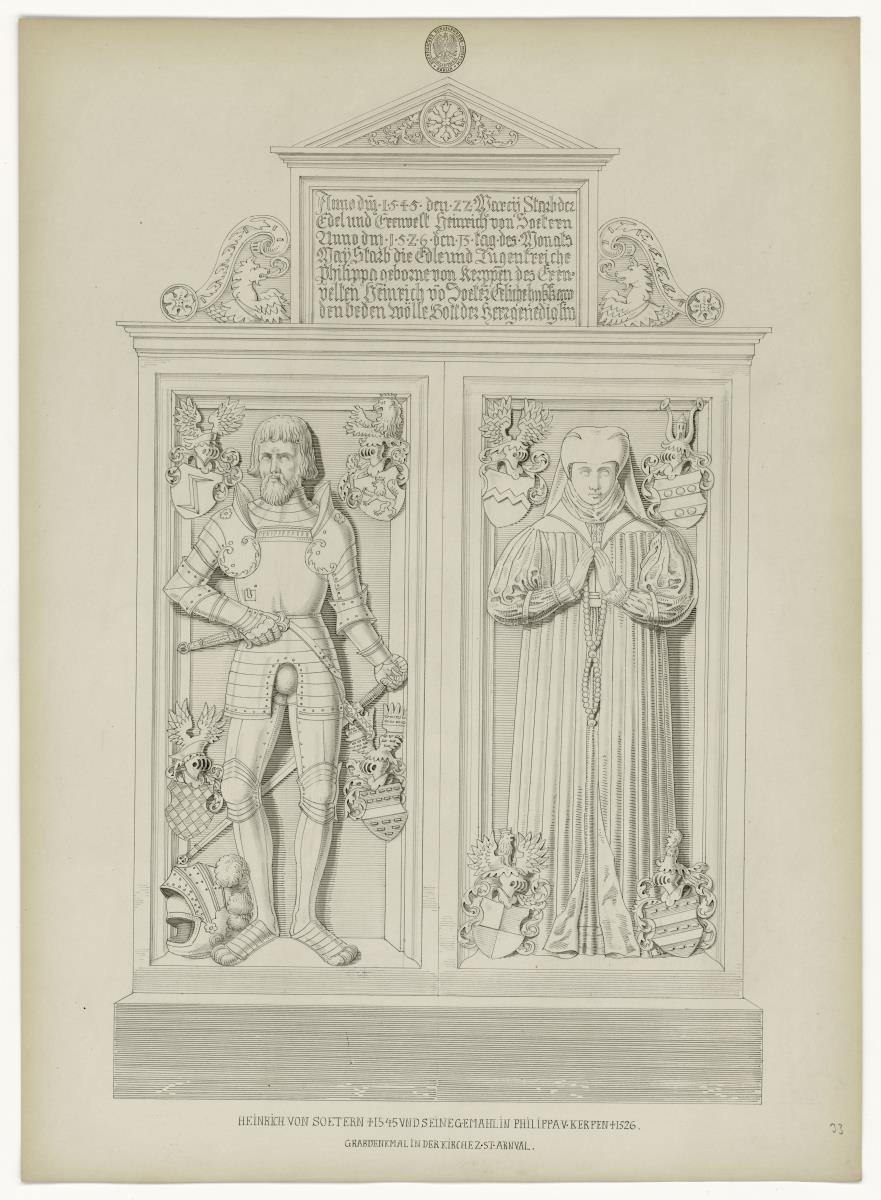 Heinrich von Soetern, gest. 1545, Kirche St. Arnual