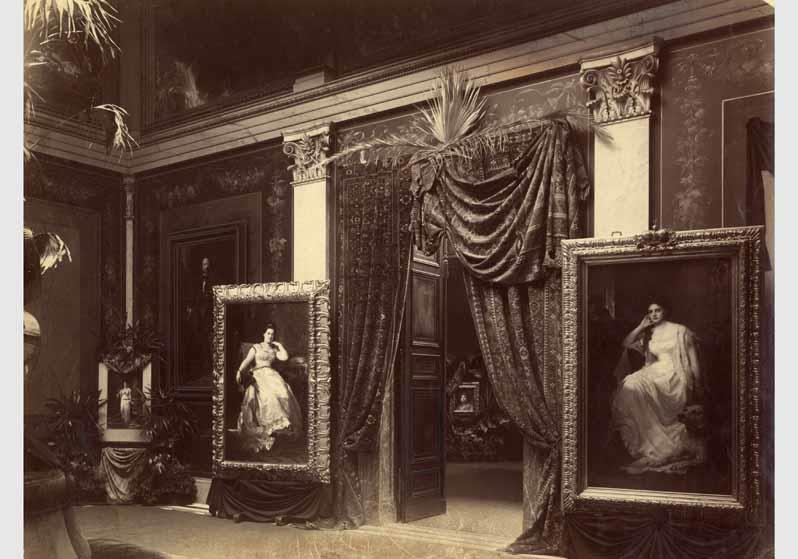 Blick in die Gedenkausstellung zum Tod von Gustav Richter in der Nationalgalerie