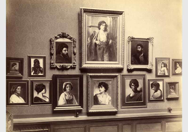 Blick in die Gedenkausstellung zum Tod von Gustav Richter in der Nationalgalerie