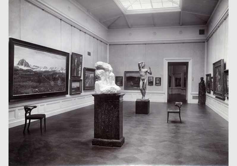Blick in die Ausstellung der Nationalgalerie, III. Geschoss, Raum 5 mit Werken der französischen Impressionisten