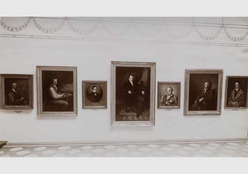 Blick in die Ausstellung der Nationalgalerie, Vestibül