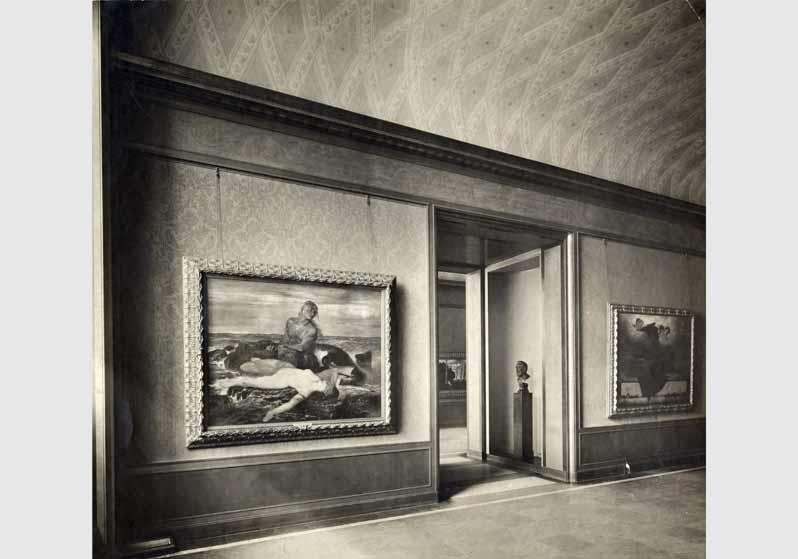 Blick in die Ausstellung der Nationalgalerie, 1.Saal