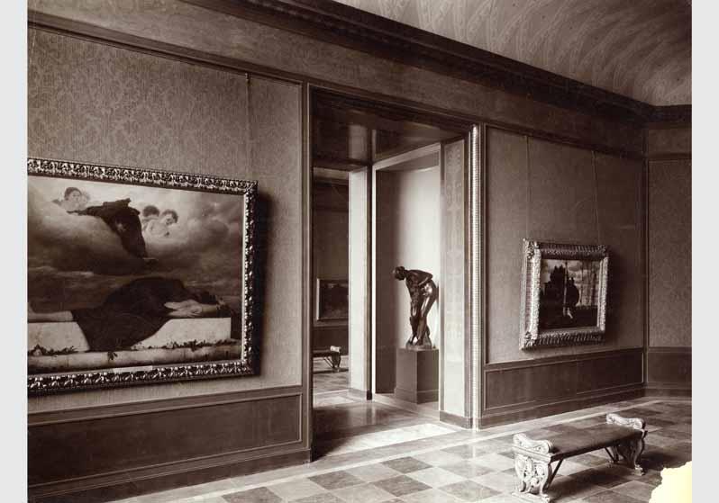 Blick in die Ausstellung der Nationalgalerie, 1. Saal