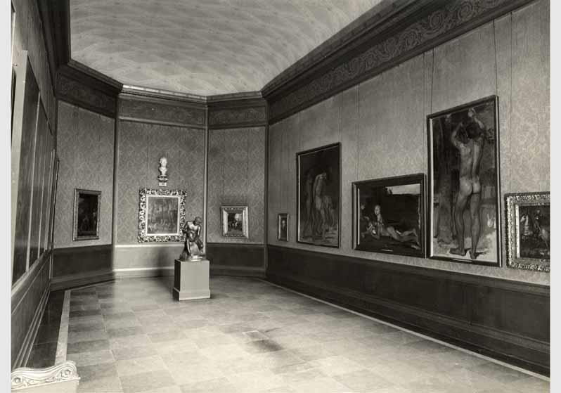 Blick in die Ausstellung der Nationalgalerie, Marées-Raum