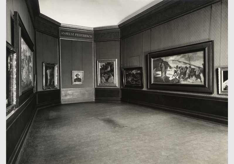Blick in die Ausstellung der Nationalgalerie, Feuerbach-Raum