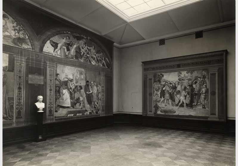 Blick auf die Wandgemälde der Casa Bartholdy in der Nationalgalerie