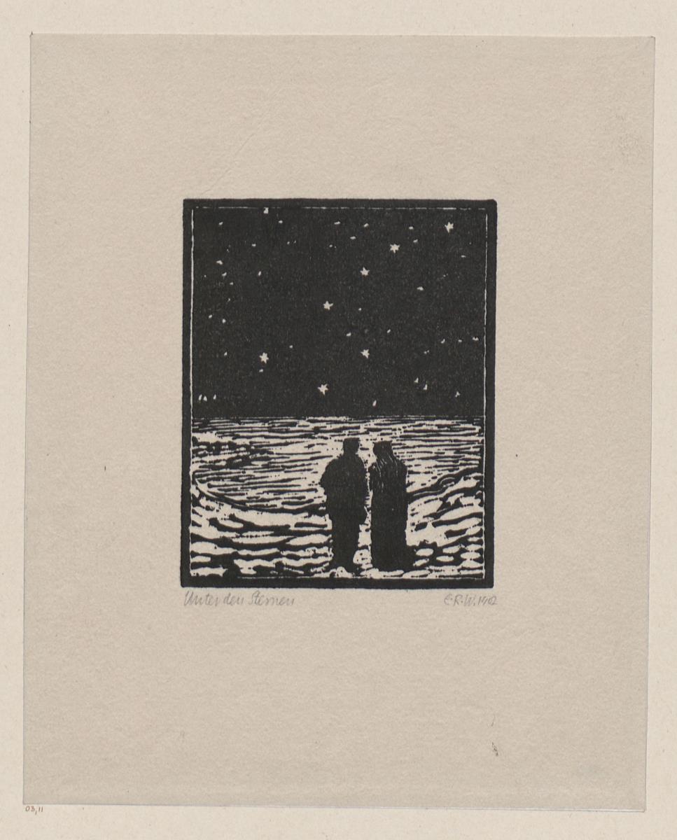 Unter den Sternen, Illustration zu Hans Bethge, Bei sinkendem Licht
