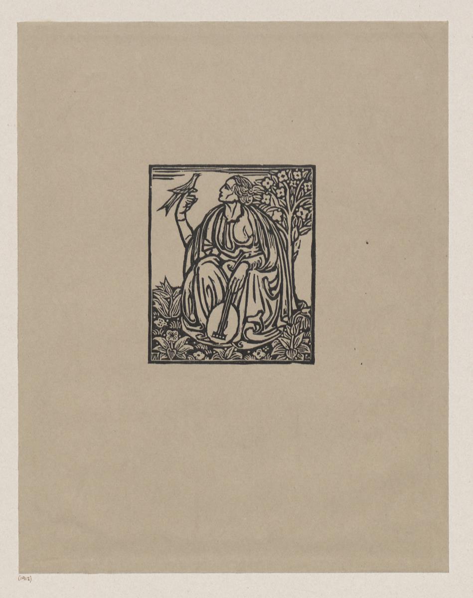 Titelholzschnitt zu Hans Bethge, Saitenspiel