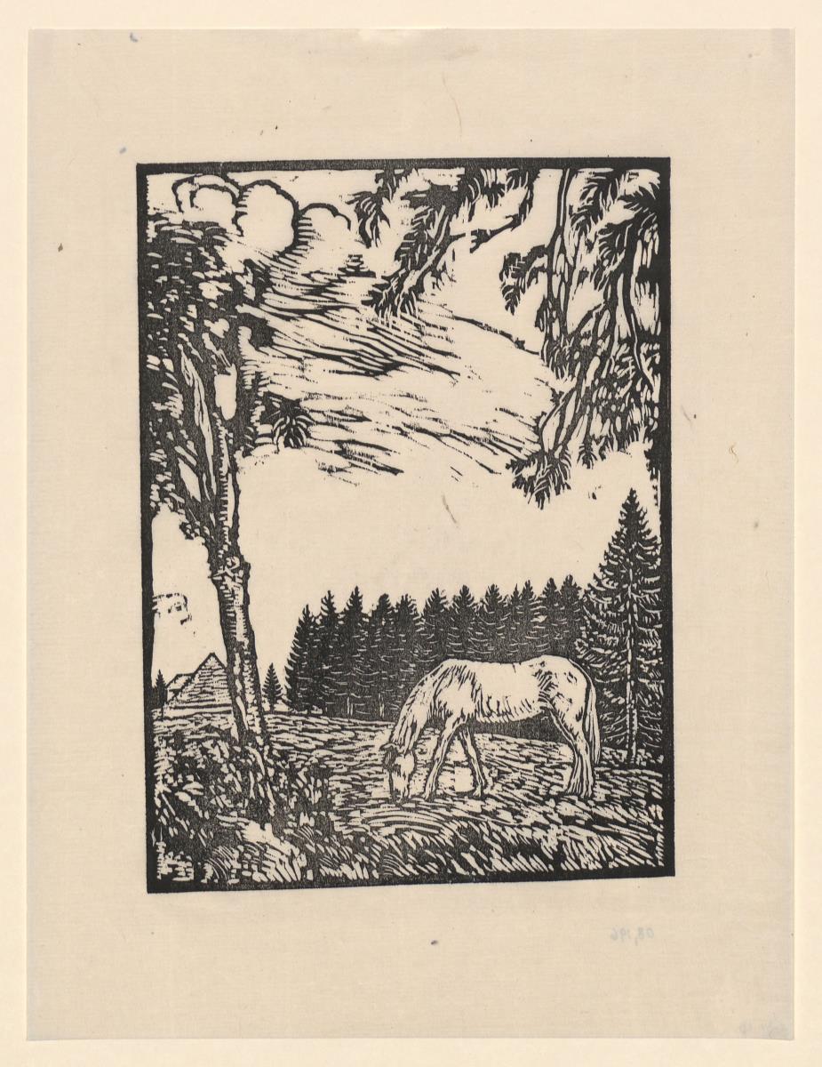 Weidendes Pferd