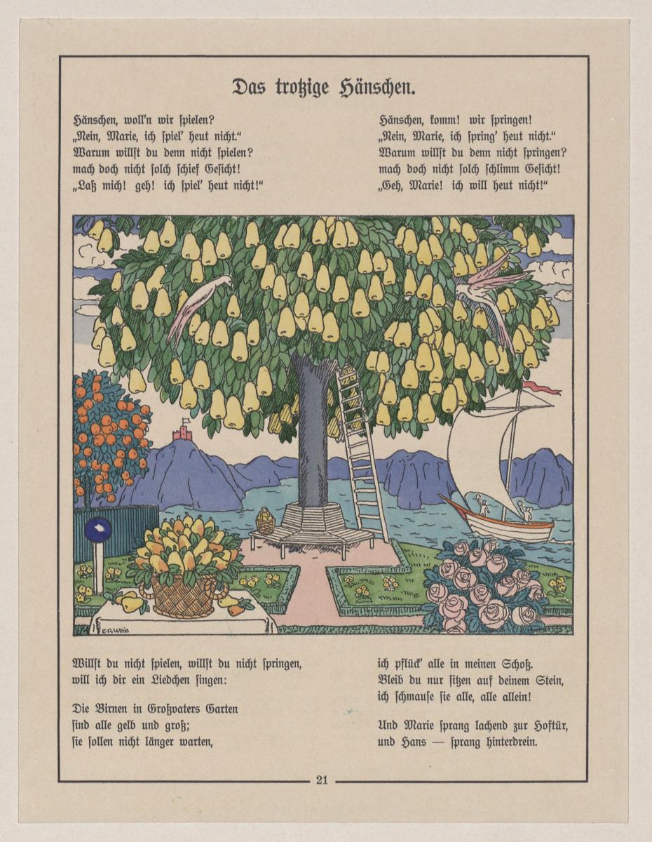 Illustration "Das trotzige Hänschen" zu Richard Dehmel, Der Buntscheck