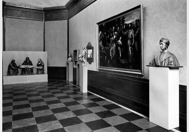 Blick in die Ausstellung "Schätze der Weltkultur von der Sowjetunion gerettet" vom 02. Nov. 1958 - 12. Apr. 1959 in der Nationalgalerie