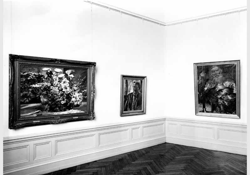 Blick in die Ausstellung "Lovis Corinth zum 100. Geburtstag" vom 21. Juli 1958 - 18. Sept.1958 in der Nationalgalerie