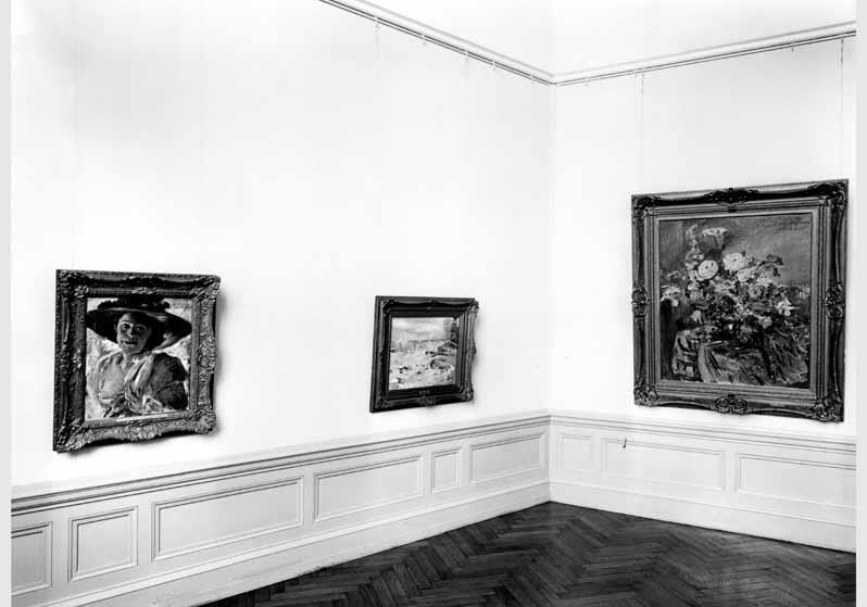 Blick in die Ausstellung "Lovis Corinth zum 100. Geburtstag" vom 21. Juli 1958 - 18. Sept.1958 in der Nationalgalerie