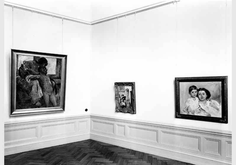 Blick in die Ausstellung "Lovis Corinth zum 100. Geburtstag" vom 21. Juli 1958 - 18. Sept.1958 in der Nationalgalerie