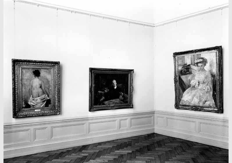 Blick in die Ausstellung "Lovis Corinth zum 100. Geburtstag" vom 21. Juli 1958 - 18. Sept.1958 in der Nationalgalerie