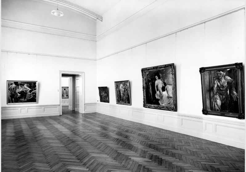 Blick in die Ausstellung "Lovis Corinth zum 100. Geburtstag" vom 21. Juli 1958 - 18. Sept.1958 in der Nationalgalerie