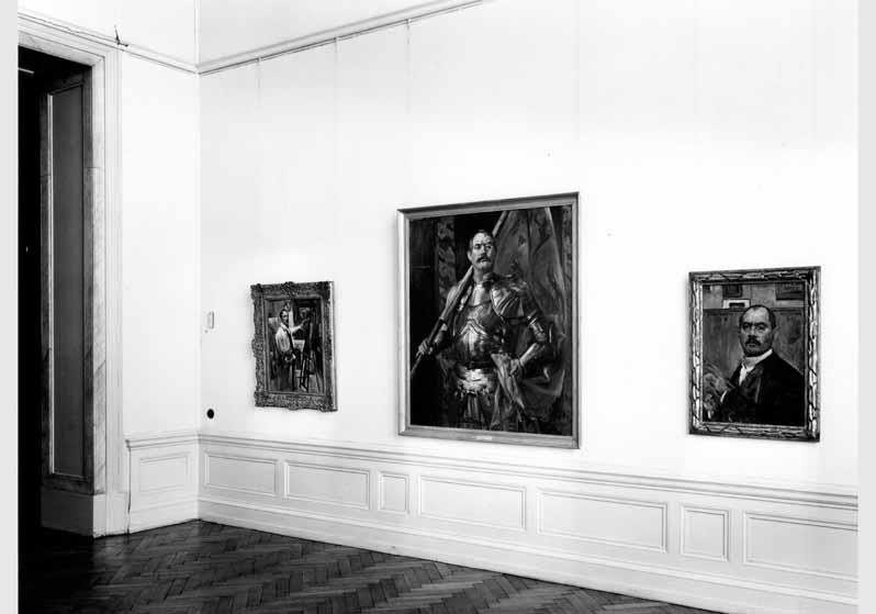 Blick in die Ausstellung "Lovis Corinth zum 100. Geburtstag" vom 21. Juli 1958 - 18. Sept.1958 in der Nationalgalerie