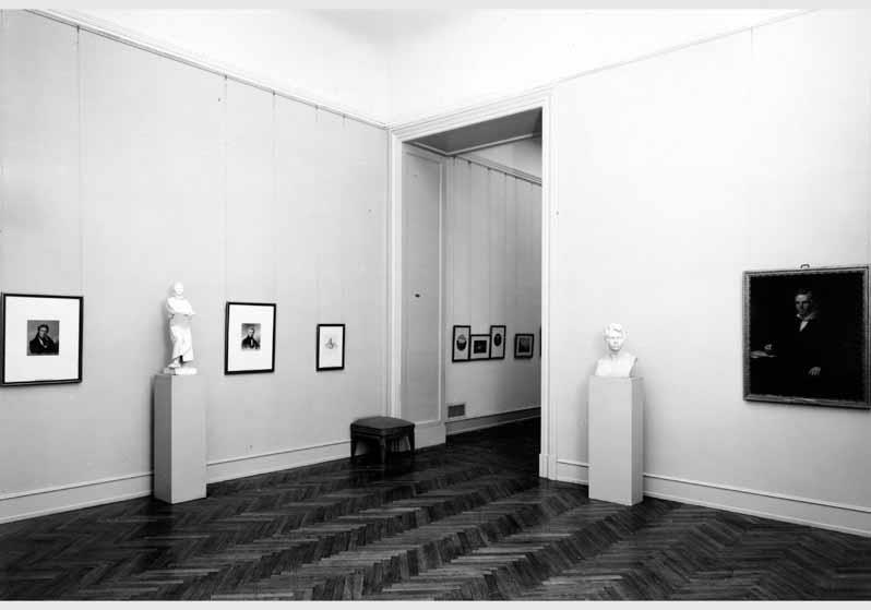 Blick in die Ausstellung "Karl Friedrich Schinkel 1781-1841" vom 16. Dez. 1961 - 11. März 1962 in der Nationalgalerie