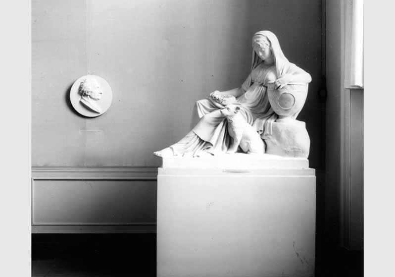 Blick in die Ausstellung "Johann Gottfried Schadow 1764 - 1850 - Bildwerke, Zeichnungen und Druckgraphik" vom 31. Okt. 1964 - Juli 1965 in der Nationalgalerie