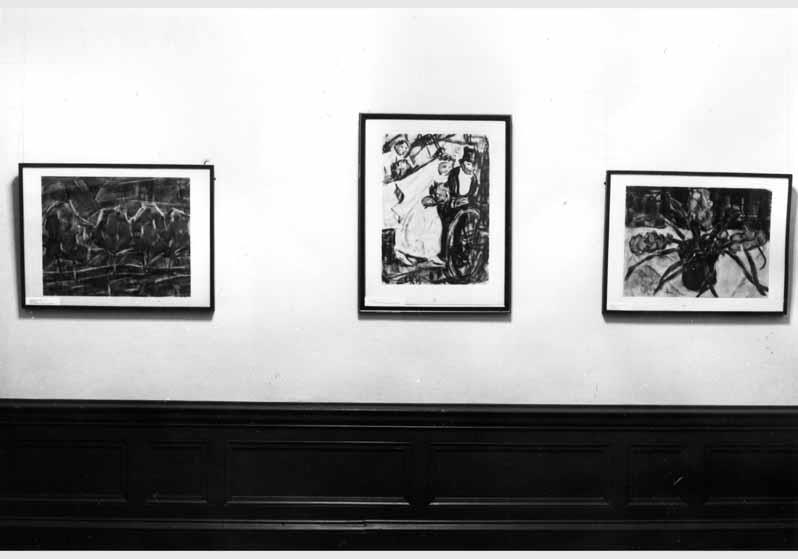 Blick in die Kabinett-Ausstellung "Christian Rohlfs 1849 - 1938 - Aquarelle und Gemälde von 1919 bis 1937 aus Sammlungen der DDR" vom 08. Jan. 1988 - 28. Febr. 1988 in der Nationalgalerie
