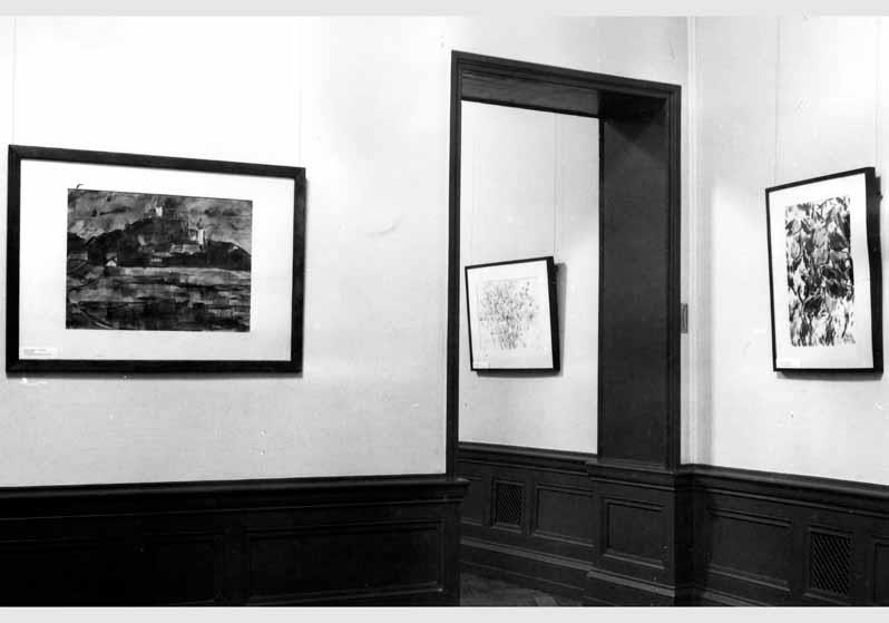 Blick in die Kabinett-Ausstellung "Christian Rohlfs 1849 - 1938 - Aquarelle und Gemälde von 1919 bis 1937 aus Sammlungen der DDR" vom 08. Jan. 1988 - 28. Febr. 1988 in der Nationalgalerie