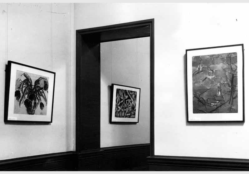 Blick in die Kabinett-Ausstellung "Christian Rohlfs 1849 - 1938 - Aquarelle und Gemälde von 1919 bis 1937 aus Sammlungen der DDR" vom 08. Jan. 1988 - 28. Febr. 1988 in der Nationalgalerie