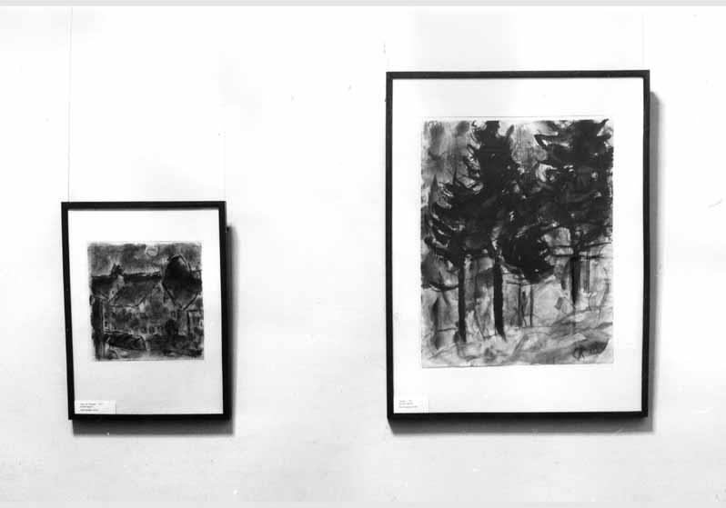 Blick in die Kabinett-Ausstellung "Christian Rohlfs 1849 - 1938 - Aquarelle und Gemälde von 1919 bis 1937 aus Sammlungen der DDR" vom 08. Jan. 1988 - 28. Febr. 1988 in der Nationalgalerie