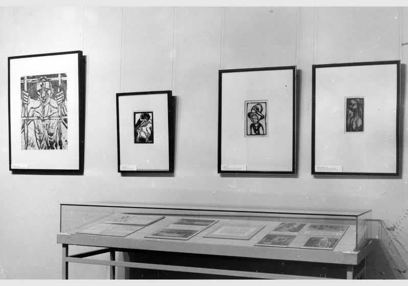 Blick in die Kabinett-Ausstellung "Christian Rohlfs 1849 - 1938 - Aquarelle und Gemälde von 1919 bis 1937 aus Sammlungen der DDR" vom 08. Jan. 1988 - 28. Febr. 1988 in der Nationalgalerie
