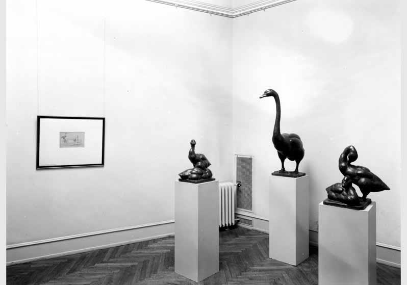 Blick in die Ausstellung "August Gaul" in der Nationalgalerie