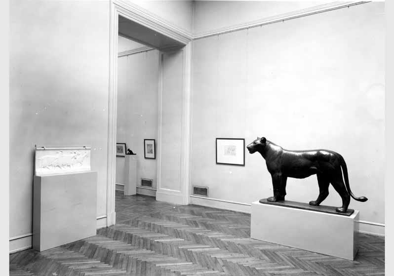 Blick in die Ausstellung "August Gaul" in der Nationalgalerie