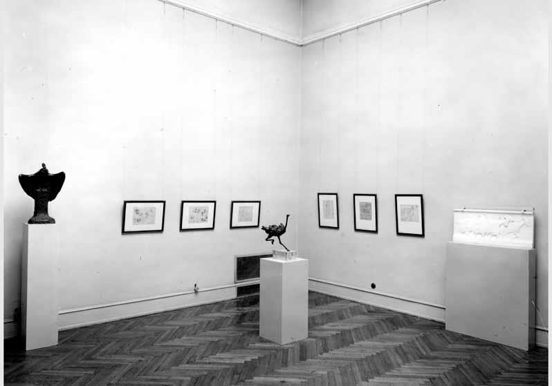 Blick in die Ausstellung "August Gaul" in der Nationalgalerie