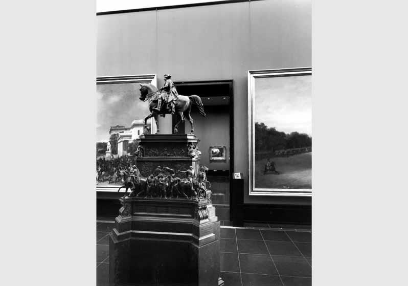 Blick in die Kabinett-Ausstellung "Landschaft, Revolution, Geschichte - Adolph Menzel Die Bittschrift" vom 08. Aug. 2002 - 10. Nov. 2002 in der Alten Nationalgalerie