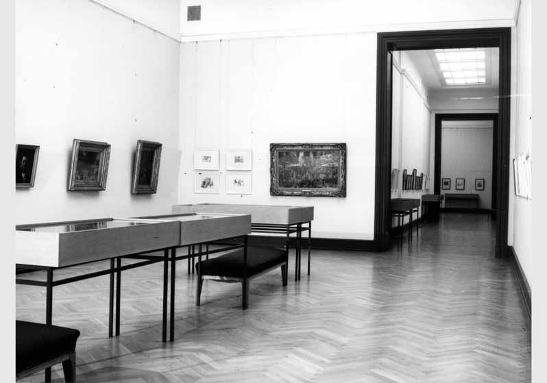 Blick in die Ausstellung "Adolph Menzel - Gemälde und Zeichnungen" vom 04. Juli 1980 - 02. Nov. 1980 in der Nationalgalerie