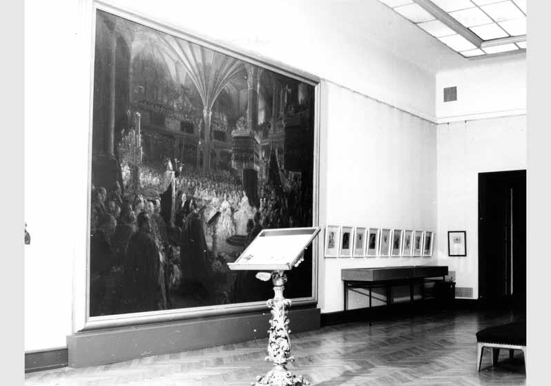 Blick in die Ausstellung "Adolph Menzel - Gemälde und Zeichnungen" vom 04. Juli 1980 - 02. Nov. 1980 in der Nationalgalerie
