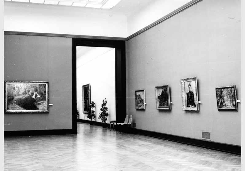 Blick in die Ausstellung "Von Courbet bis Cézanne - französische Malerei 1848 - 1886" vom 10. Dez. 1982 - 20. Febr. 1983 in der Nationalgalerie
