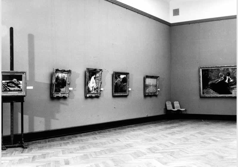 Blick in die Ausstellung "Von Courbet bis Cézanne - französische Malerei 1848 - 1886" vom 10. Dez. 1982 - 20. Febr. 1983 in der Nationalgalerie