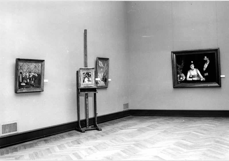 Blick in die Ausstellung "Von Courbet bis Cézanne - französische Malerei 1848 - 1886" vom 10. Dez. 1982 - 20. Febr. 1983 in der Nationalgalerie
